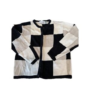 VTG Cardigan Sweater Colorblock Boho Patchwork Granny Cottagecore Small Medium